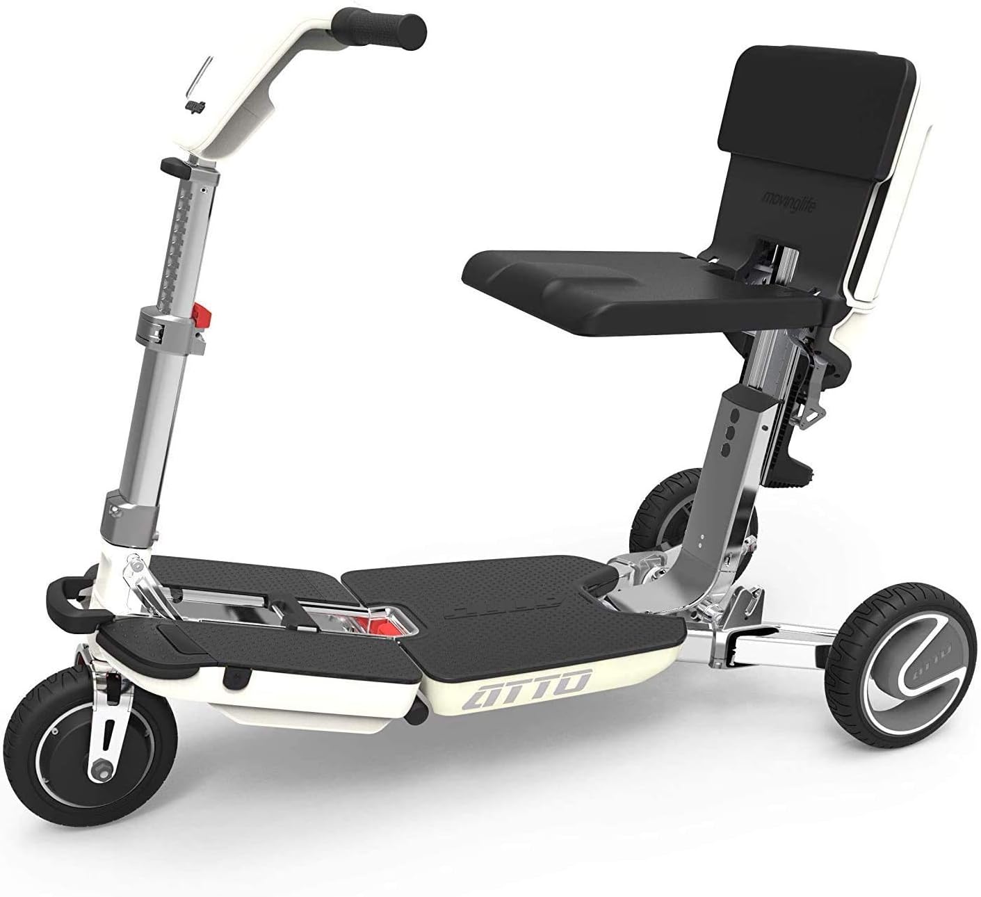 ATTO Folding Travel Powered Mobility Scooter by MovingLife, Full-Size Portable Electric Scooter, Lightweight Lithium Battery, Airline Approved