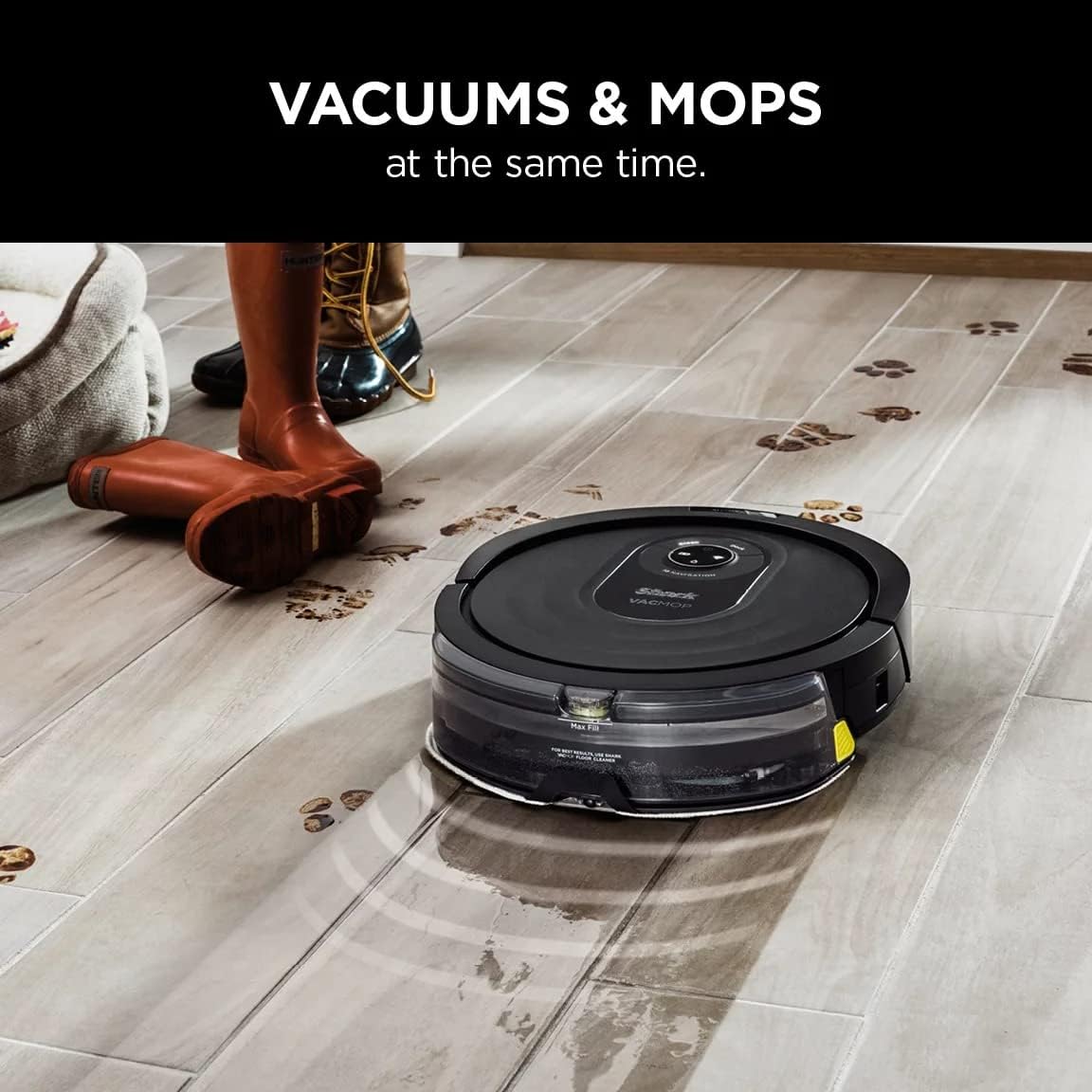 Shark RV2002WD AI Robot Vacuum & Mop with LiDAR Navigation, with Home Mapping, Perfect for Pets, WiFi, Compatible with Alexa, Black (Renewed)