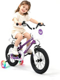 WinHope Kids Bike, 12 14 16 18 Inch Children Bicycle with Light up Training Wheels and Dual Brakes, Toddler Bike for Beginner with Adjustable Seat and Headlebar for Boys Girls 2-9, Multiple Colors