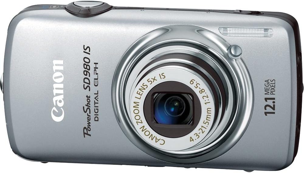 Canon PowerShot SD980IS 12.1MP Digital Camera with 5x Ultra Wide Angle Optical Image Stabilized Zoom and 3-inch LCD (Silver)