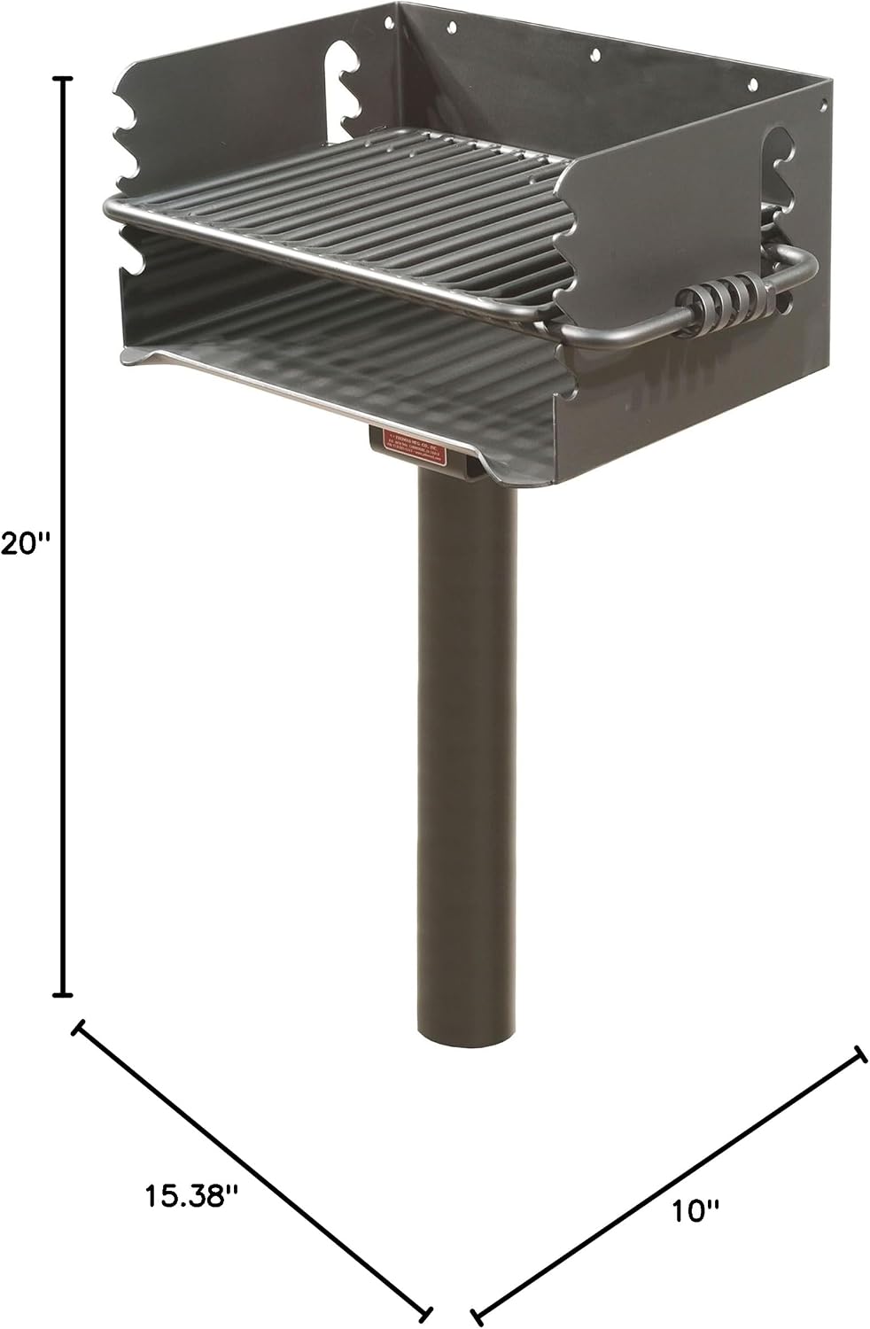 Pilot Rock Q-20 B2 Single Commercial Grade 20 Inch Park Style Charcoal Grill