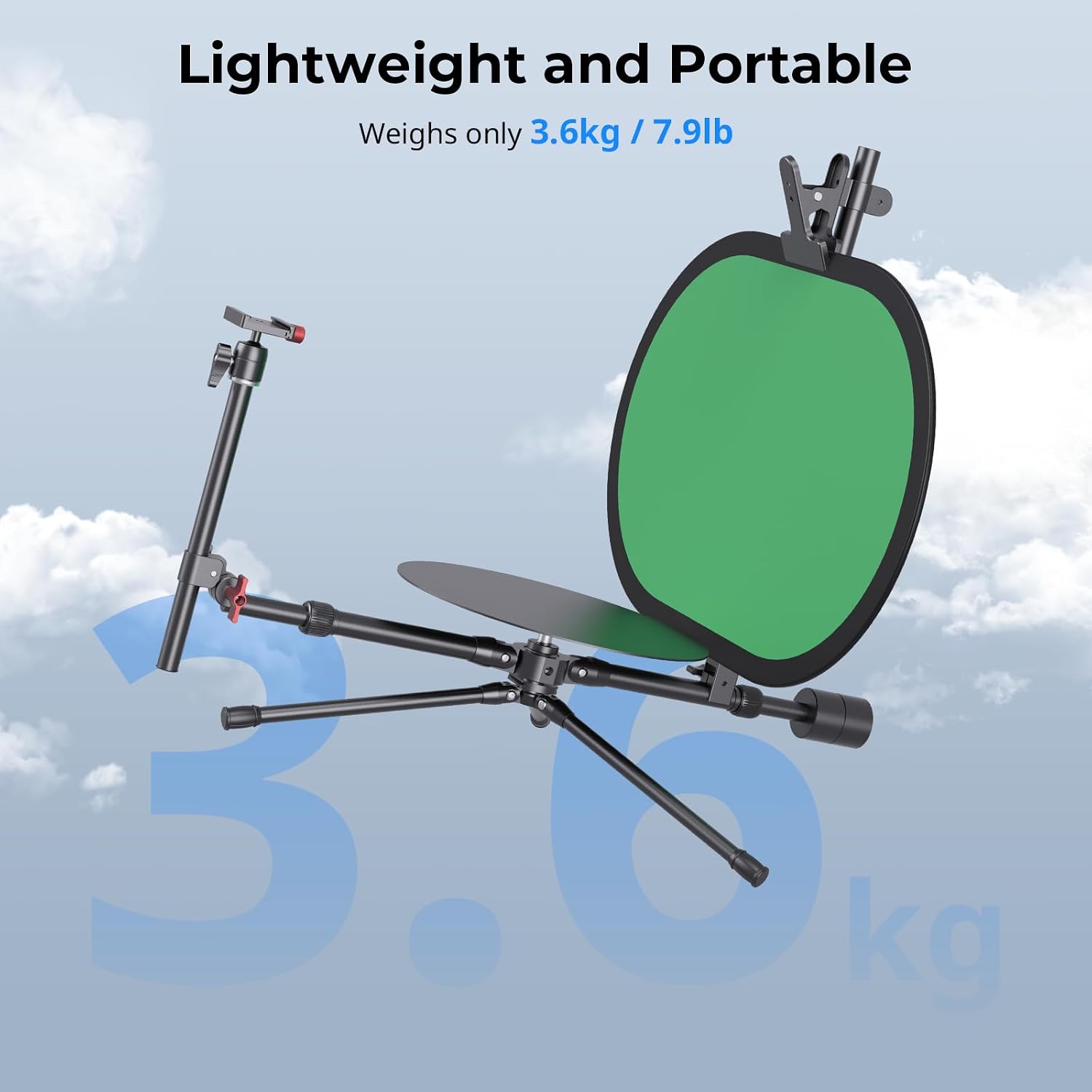 SmallRig Professional 12' 360° Photography Turntable, Adjustable Shooting Angle, Camera Spinner Portable Video Rotating Platform, Photo Booth for Product Photography/Video Making - 4807