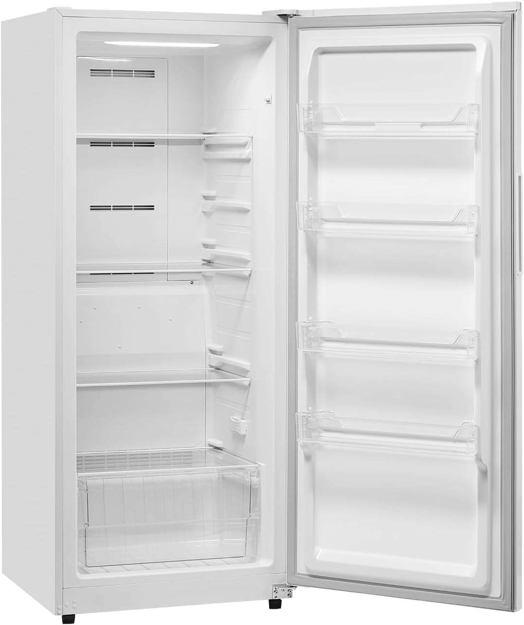 VEVOR Convertible Freezer/Refrigerator, 14 Cu.Ft Frost Free Upright Freezer with Temp Control Panel, Door Open too Long Alarm, Adjustable Shelves and LED, Standing Fridge for Kitchen, Office, Garage
