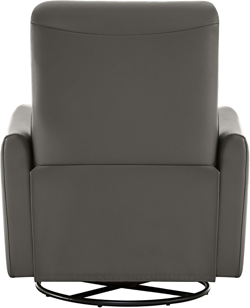 CHITA Power Recliner Chair Swivel Glider, FSC Certified Upholstered Faux Leather Living Room Nursery Reclining Sofa Chair with Lumbar Support, Charcoal