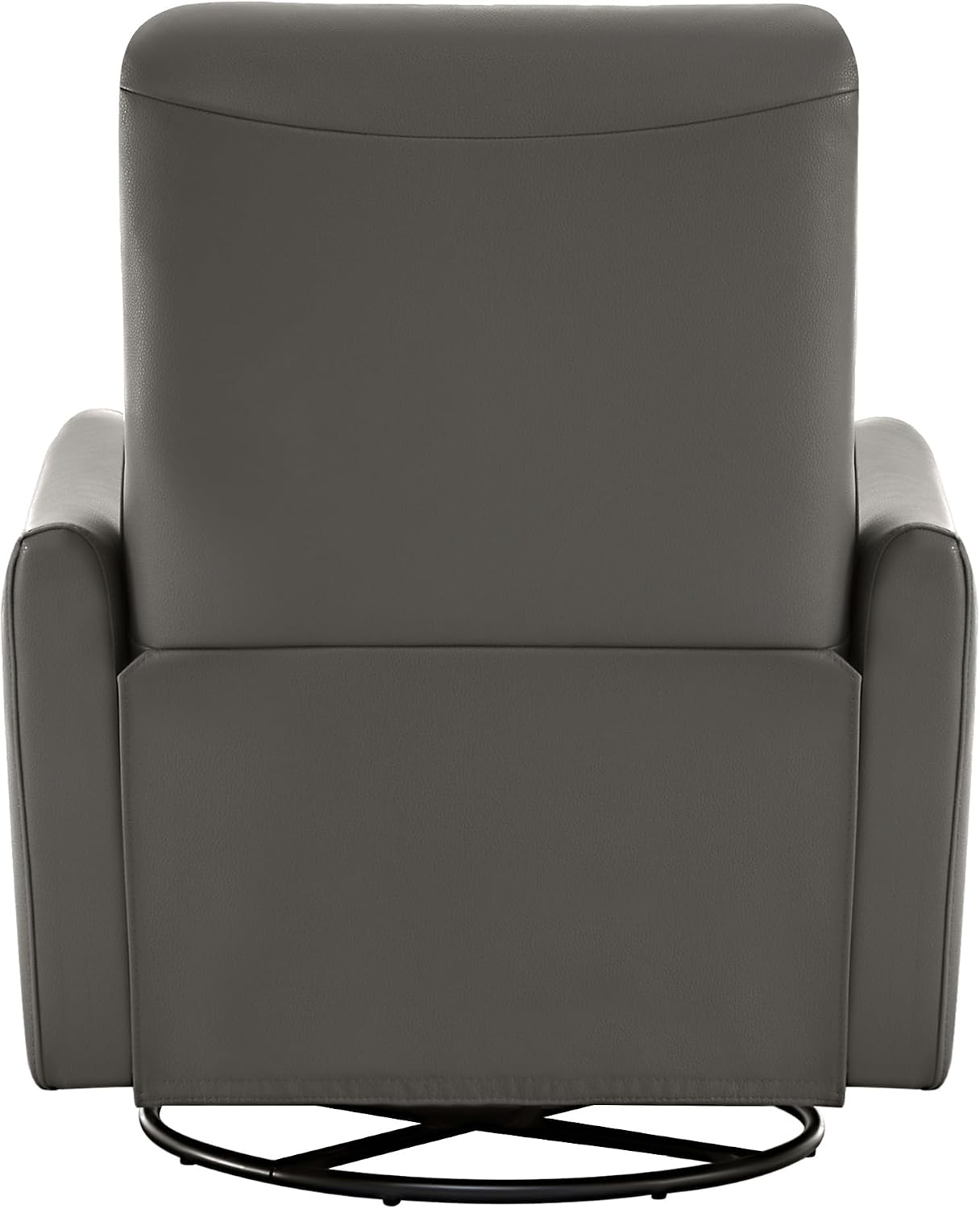 CHITA Power Recliner Chair Swivel Glider, FSC Certified Upholstered Faux Leather Living Room Nursery Reclining Sofa Chair with Lumbar Support, Charcoal