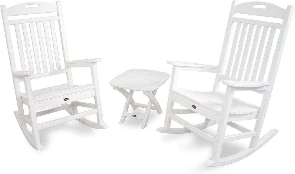 Trex Outdoor Furniture by Polywood Yacht Club Rocker Chair, Classic White (TXR100CW)