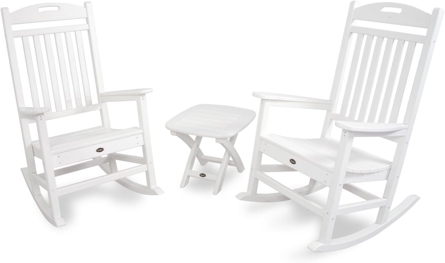 Trex Outdoor Furniture by Polywood Yacht Club Rocker Chair, Classic White (TXR100CW)