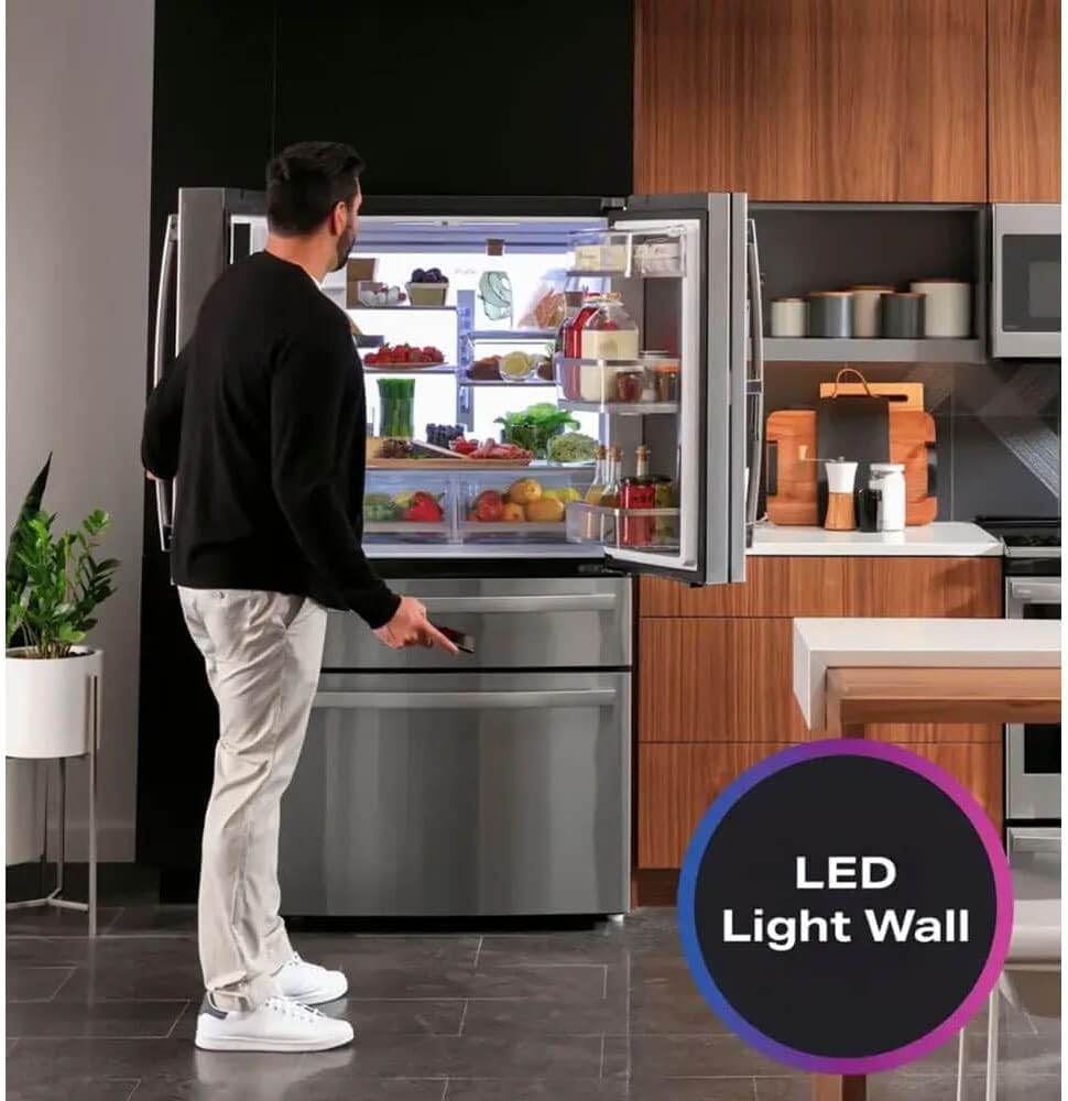 GE Profile PVD28BYNFS 36' 4-Door French Door Refrigerator with 27.6 cu. ft. Total Capacity in Fingerprint Resistant Stainless Steel