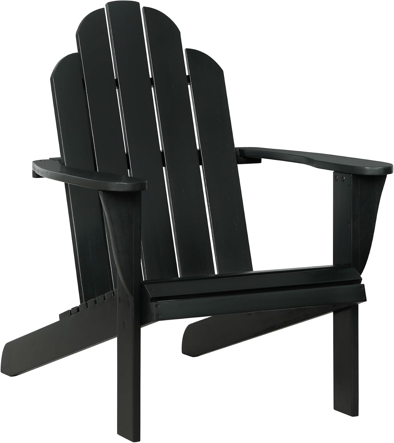 Linon Jayce Black Solid Wood Adirondack Two Piece Chair and Side Table Set