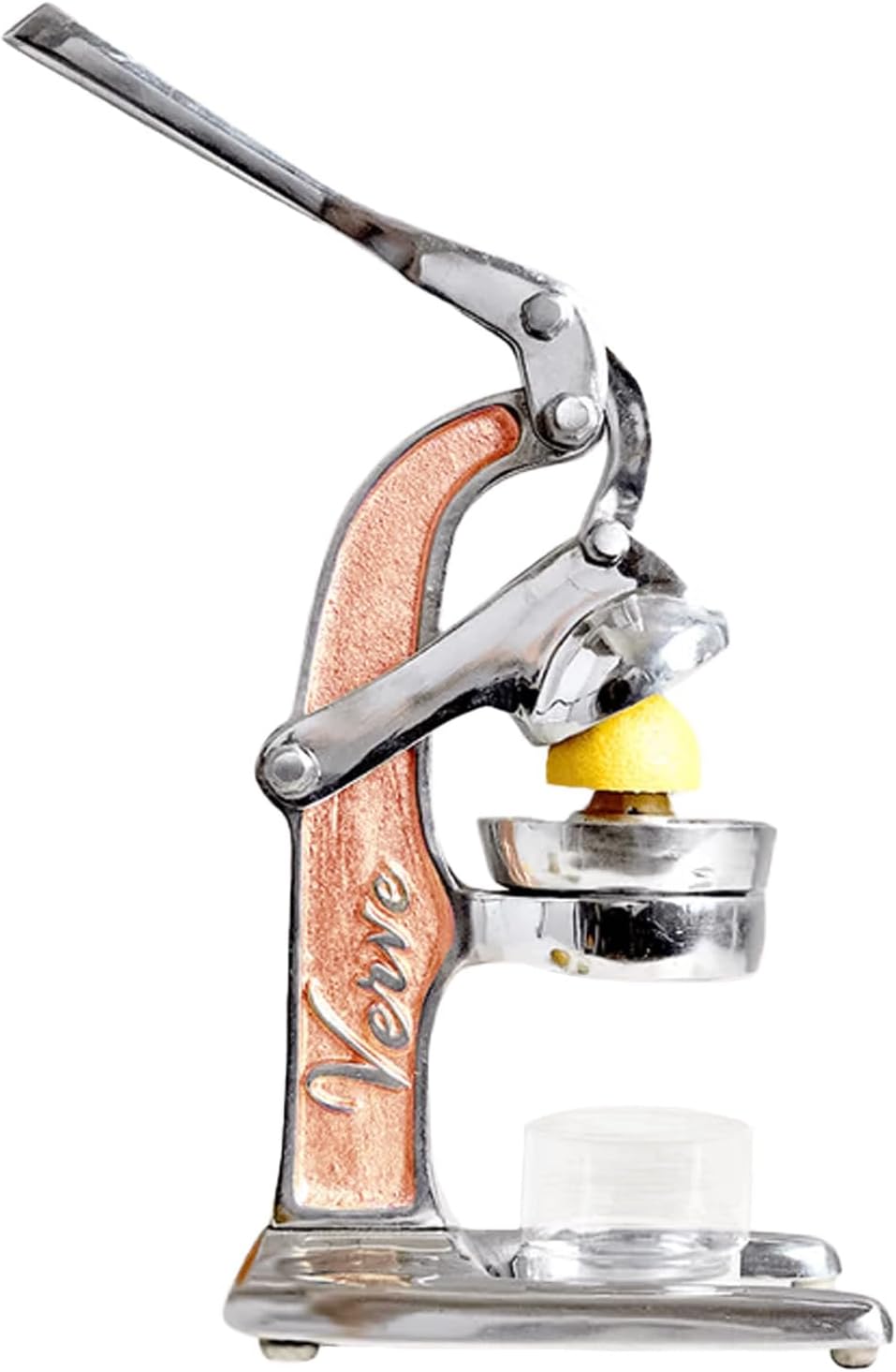 Artisan Cast Aluminum Professional Grade Manual Hand Press Juicer Perfect for Orange, Lime and Small Citrus Fruits Fresh Morning Drinks, Cocktails, or Cooking by Verve CULTURE - Small - Rose Gold