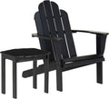 Linon Jayce Black Solid Wood Adirondack Two Piece Chair and Side Table Set