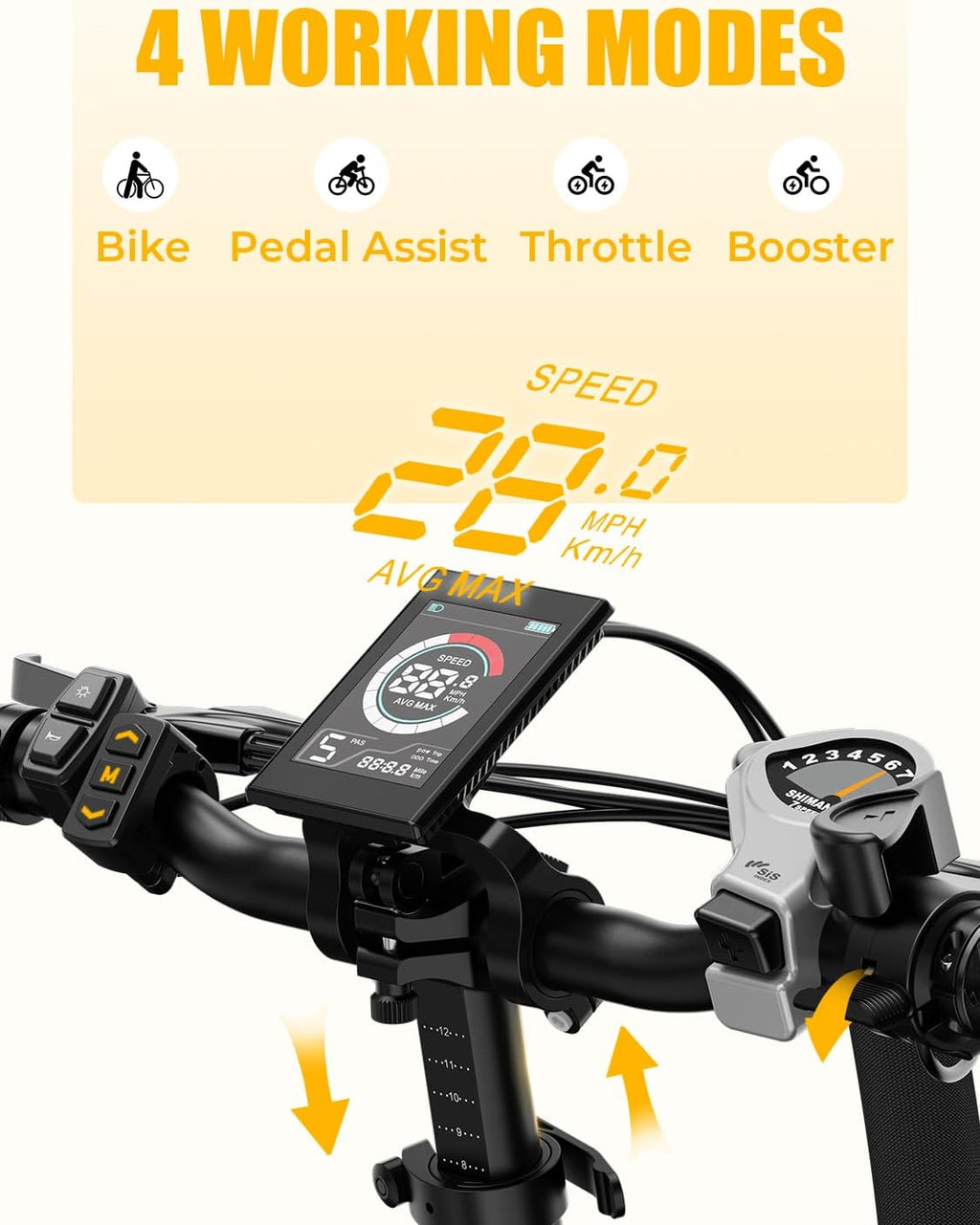 Heybike Ranger 2.0 Foldable Electric Bike for Adults,【1400W Peak Motor, 28+ MPH, 65 Miles Range】 20'×4 Fat Tire All-Terrain Ebike, 48V 15AH Removable Battery Step-Thru Electric Bicycle for Commuter