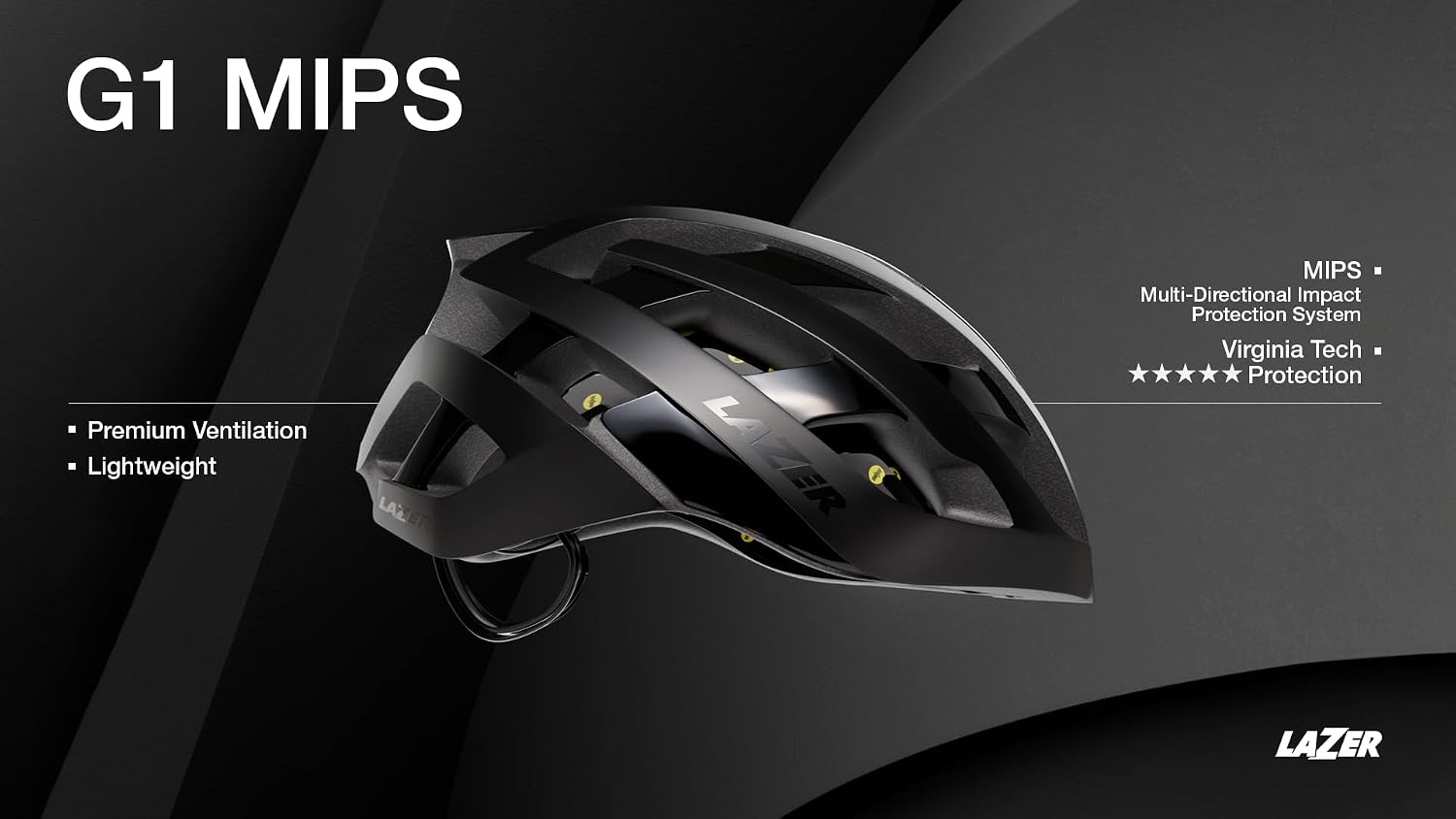 LAZER G1 MIPS Road Bike Helmet, Lightweight Bicycling Helmets for Adults, High Performance Cycling Protection with Ventilation