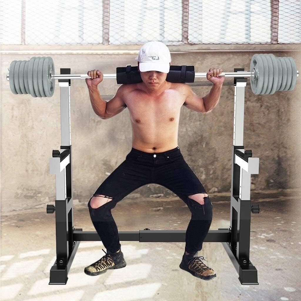 Large Squat Stand Dipping Station Gym Weight Bench Press Stand Household Bench Press Rack Fitness Barbell Rack Adjustable Squat Rack Weight Training E