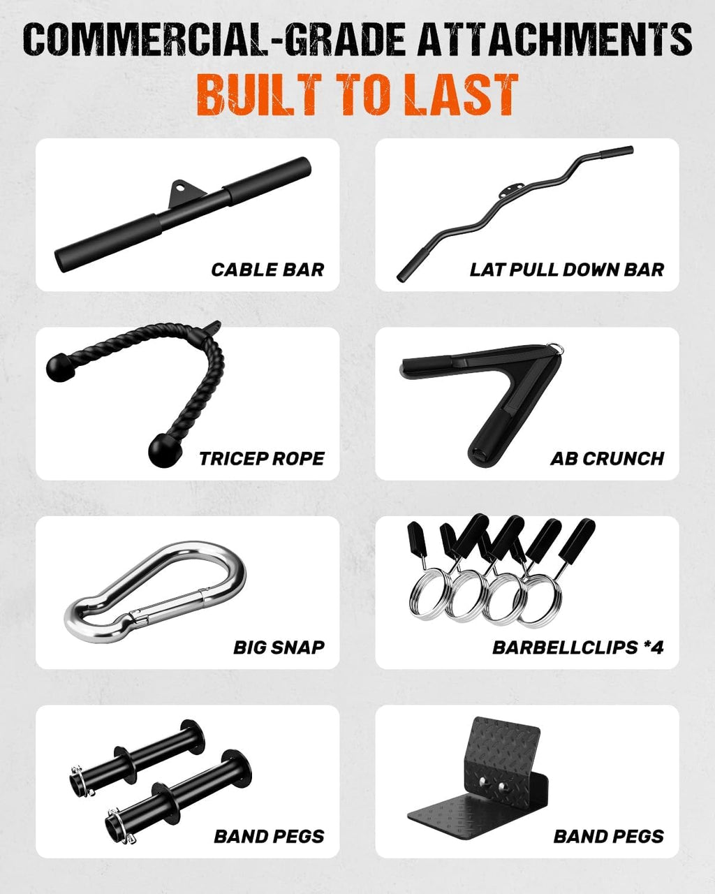 LS01 LAT Pulldown Machine, LAT Row Cable Machine with AB Crunch, LAT Tower with Cable Row Attachments, 3 in 1 Pulley Stations for Home Gym