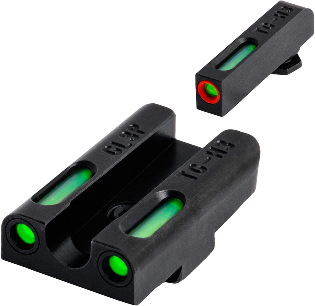 Truglo TFX PRO Handgun Sight, Glowing Shock Proof Tritium and Fiber Optic Night Sight for Handguns, Compact, Durable, and Snag Free Sight
