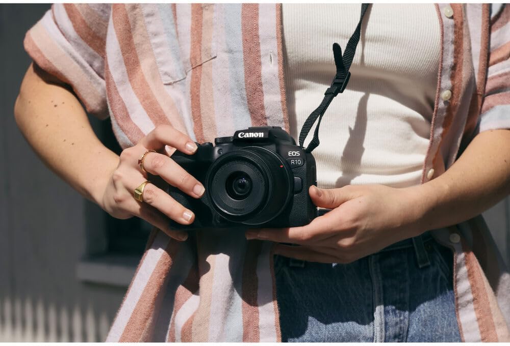Canon EOS R10 Mirrorless Camera with RF-S 18-150mm Lens – 24.2MP APS-C Sensor, 4K 60p Video, Dual Pixel AF II, Compact Travel-Friendly Design (5331C016) + 64GB Memory Card + Shoulder Bag