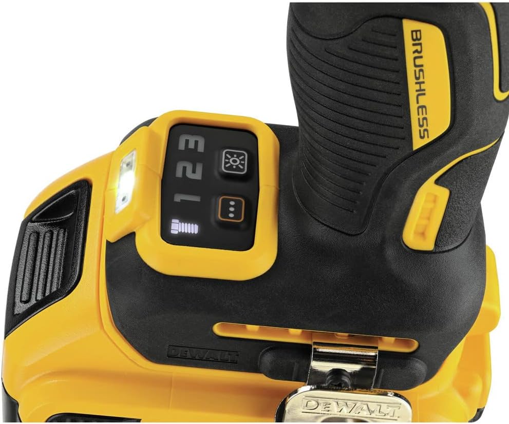 DEWALT 20V MAX Cordless Impact Wrench, 1/2' Hog Ring, Includes LED Work Light and Belt Clip, Bare Tool Only (DCF891B)