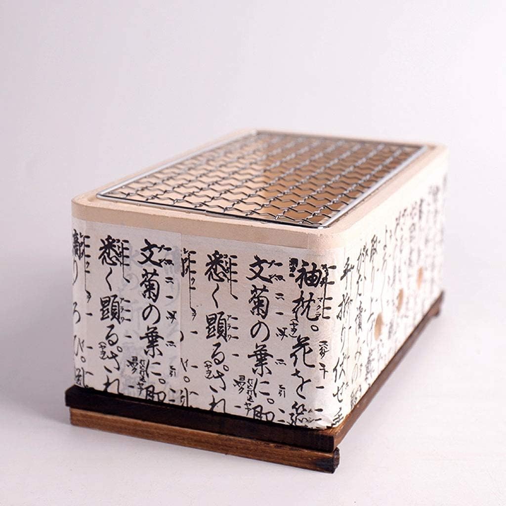4 in 1 Japanese Ceramic Tabletop BBQ Grill, Mini Charcoal BBQ Grill, Stove, 2-3 Person Portable BBQ Cooker, 24 * 14.5 * 11cm