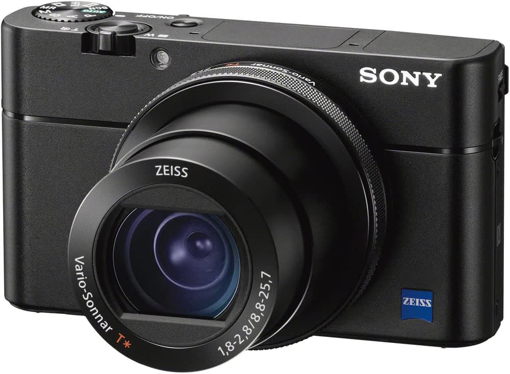 Sony Cybershot DSC-RX100 VA Premium Compact Digital Camera (DSC-RX100M5A/B) + Case + 64GB Card + Card Reader + Flex Tripod + Cleaning Kit and More