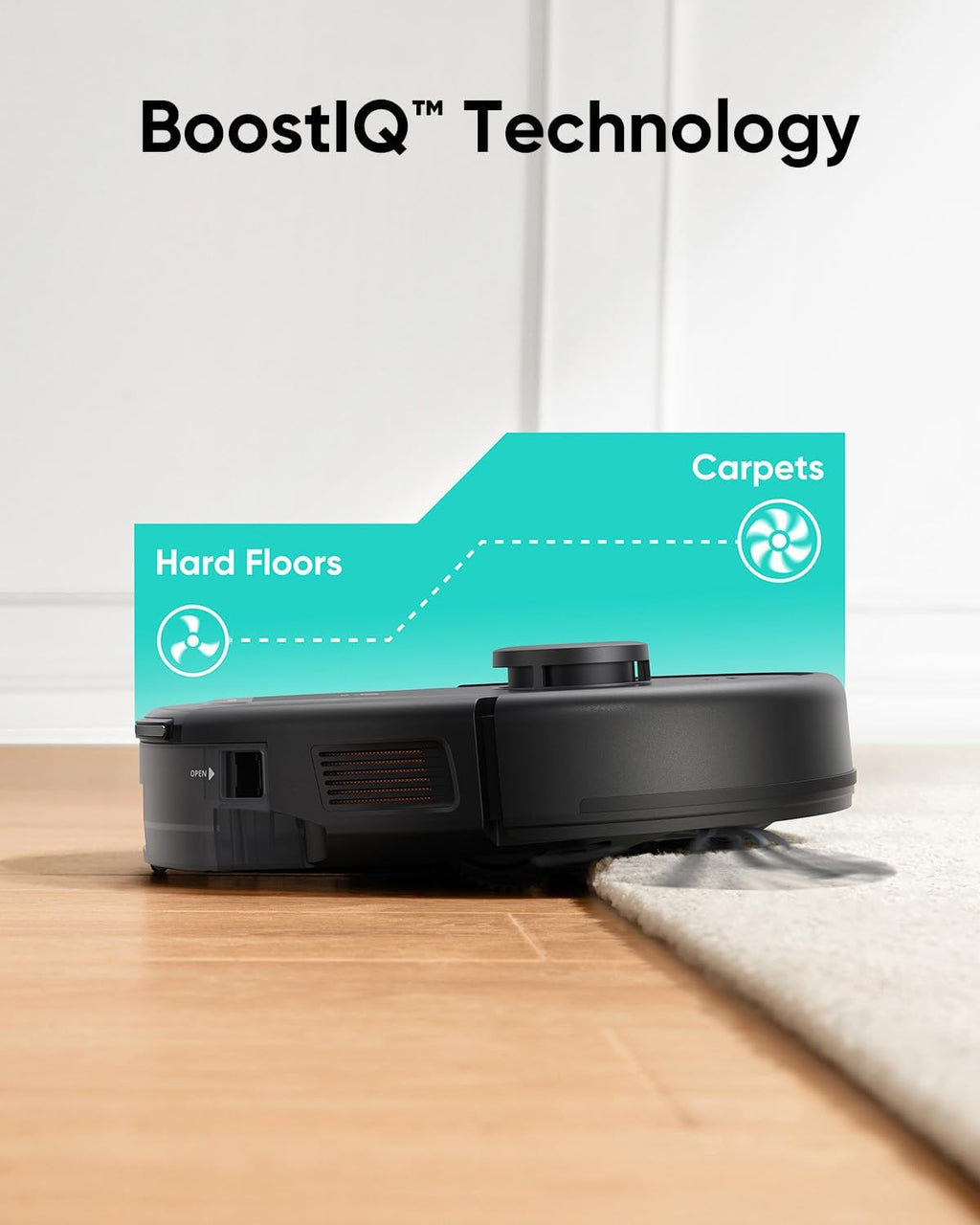eufy Certified Like-New L60 Hybrid Robot Vacuum with Self Empty Station, Hair Detangling Technology, Up to 60 Days of Hands Free Cleaning, Ultra Strong 5,000 Pa Suction (Renewed)