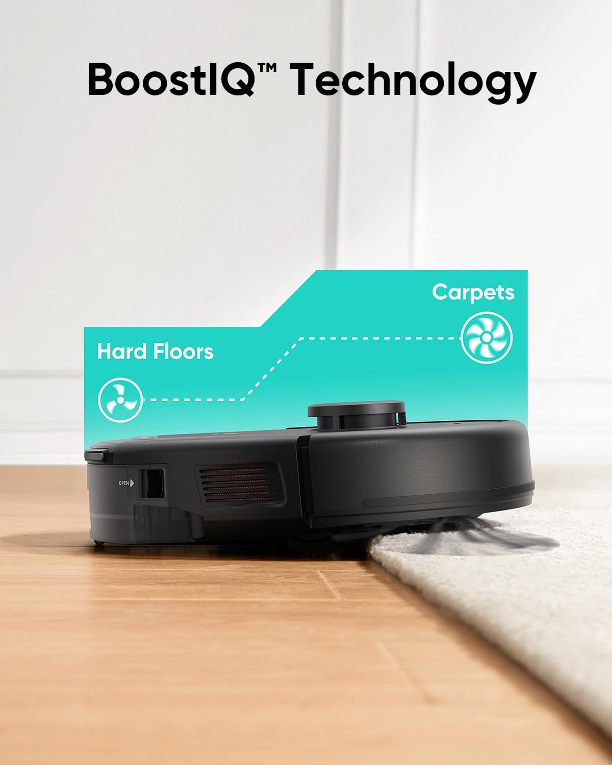 eufy Certified Like-New L60 Hybrid Robot Vacuum with Self Empty Station, Hair Detangling Technology, Up to 60 Days of Hands Free Cleaning, Ultra Strong 5,000 Pa Suction (Renewed)