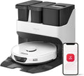 roborock S7 Max Ultra Robot Vacuum and Mop Combo, Auto Mop Drying and Washing, Self-Emptying and Refilling, 5500Pa Suction, Reactive Tech Obstacle Avoidance, White (RockDock Ultra Series)