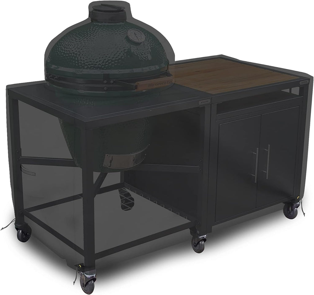 Covers & all Big Egg Grill Cover, 12 Oz Waterproof UV & Weather Resistant, PVC Coated Outdoor Cover with Air Vents & Drawstrings (72' L x 36' D x 52' H, Black)