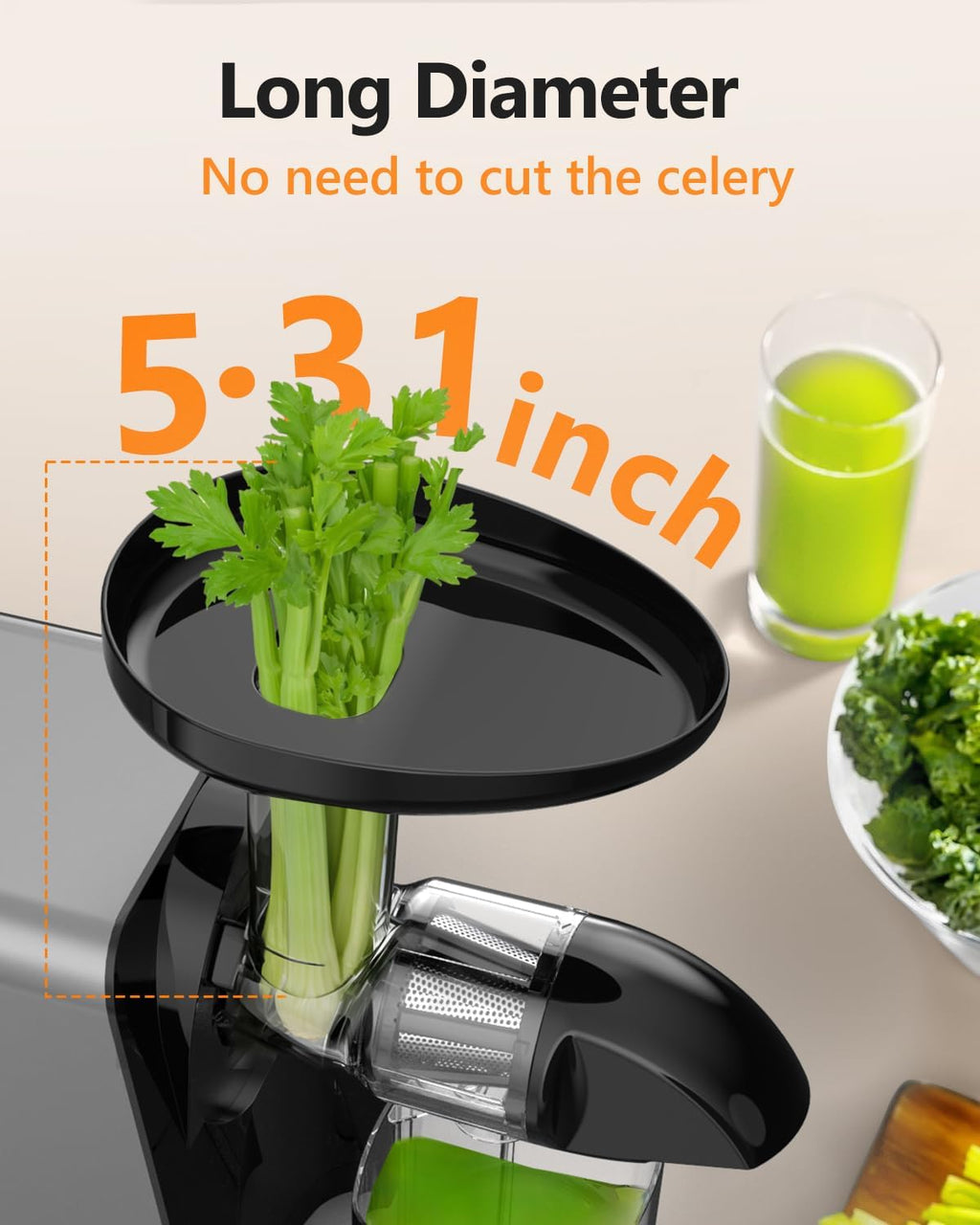 2026 LUFVEBUT Slow Cold Press Juicer with Reverse Function, Masticating Juicer Machines or Soft & Hard Vegetable Fruit High Juice Yield, Easy to Clean 250W High Power BPA-Free Dishwasher Safe