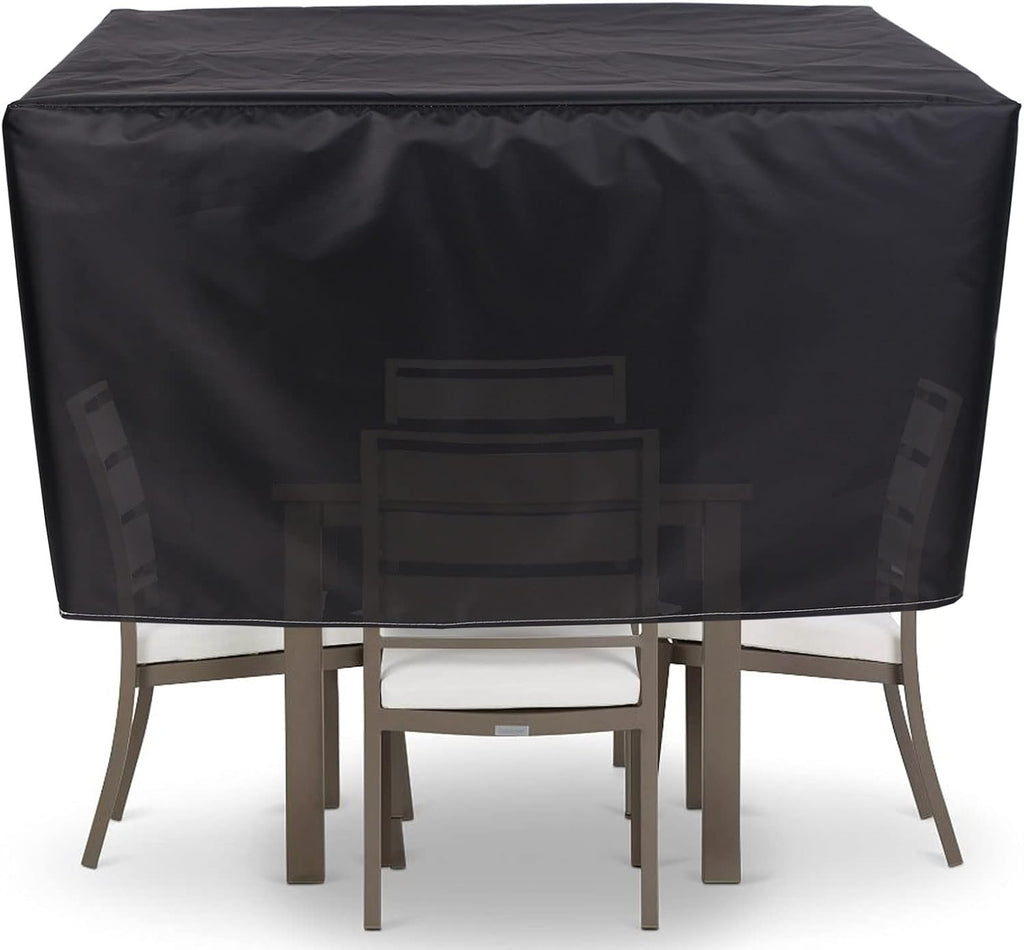 YSUEFIJO Garden Furniture Covers Waterproof Rectangular 118x118x39in Patio Furniture Cover Black 420D Oxford Fabric Rip Proof Heavy Duty Durable with Storage Bag Easy to Clean