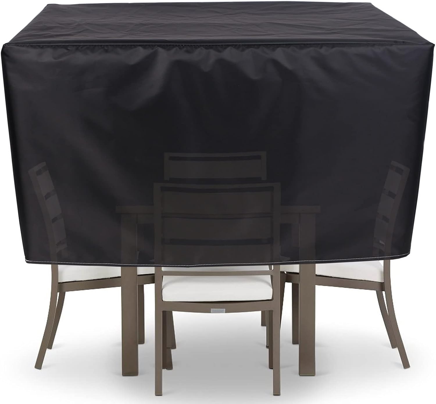 YSUEFIJO Garden Furniture Covers Waterproof Rectangular 118x118x39in Patio Furniture Cover Black 420D Oxford Fabric Rip Proof Heavy Duty Durable with Storage Bag Easy to Clean
