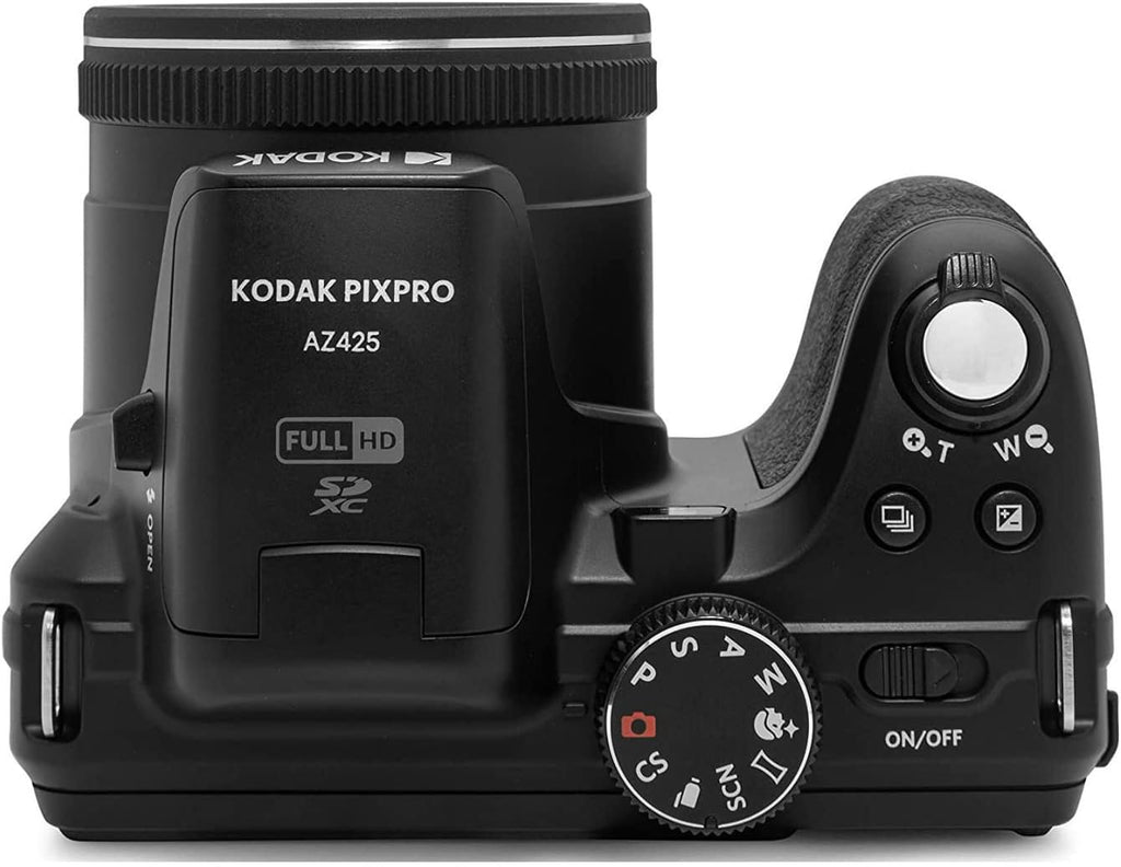 Kodak PIXPRO AZ425 Astro Zoom 20MP Digital Camera with 42X Optical Zoom (Black) Bundle with 64GB SD Card and Accessory Kit (3 Items)
