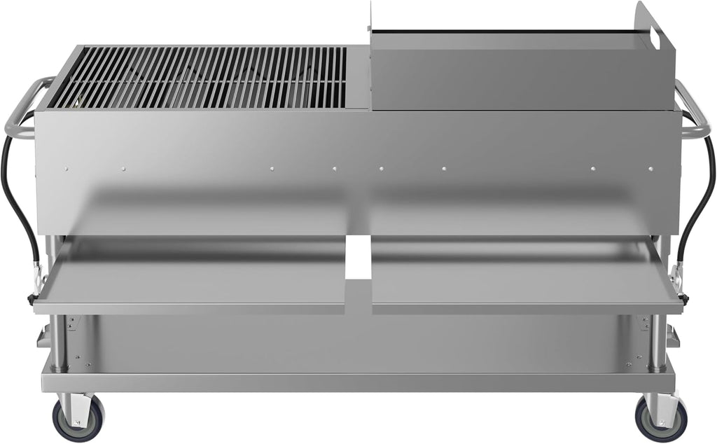 60 in. 8-Burner Commercial Outdoor Propane Gas Grill with 30 in. Griddle in Stainless-Steel, ETL Listed (CGKIT6-G30)