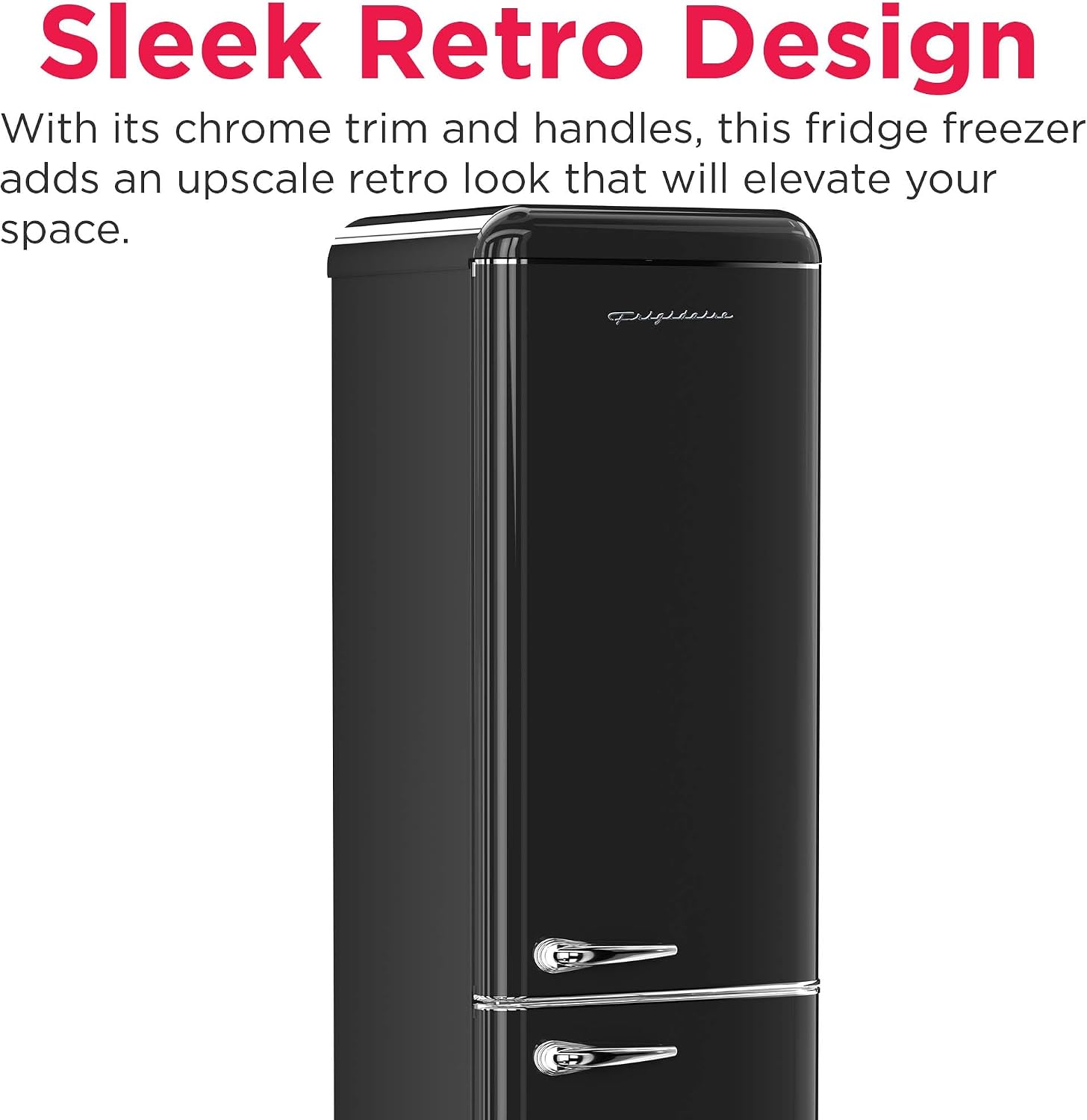 Frigidaire Retro 9.2 Cubic Foot Fridge with Bottom Mount Freezer, 9.2 cu. ft, Black