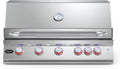 Hygrill Premium XTR 40-Inch Built In Grill, Stainless Steel 5-Burner Grill Head for Outdoor Kitchen with Rear Infrared Burner and LED Lights, Natural Gas