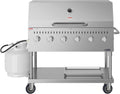 48 in. Commercial Outdoor Propane Gas Grill with Roll Dome Cover, ETL Listed in Stainless-Steel (CGKIT4-48D)