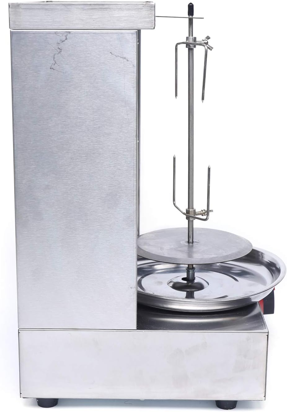 Shawarma Grill Machine Countertop Vertical Rotating Rotisserie Shawarma Machine 110V Doner Kebab Machine Meat Grill Broiler Shawarma Gyro Grilling with Meat Catch Pan for Family Restaurants Gatherings