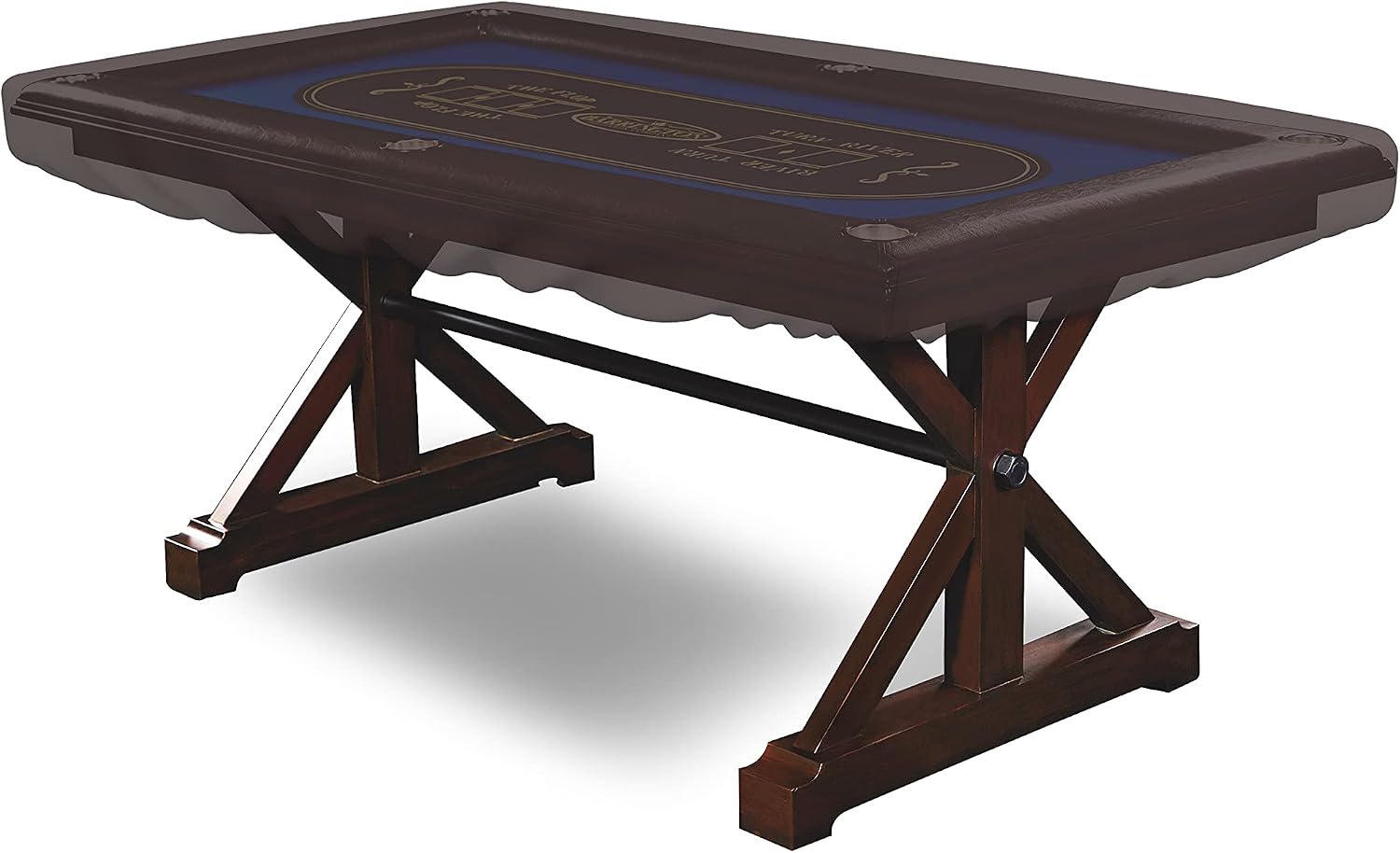 Covers & all Poker Table Cover 12 Oz Waterproof - 100% Weather Resistant Outdoor Game Table Cover with Elastic at 4 Sides (94' W x 44' D x 8' H Inches, Coffee)
