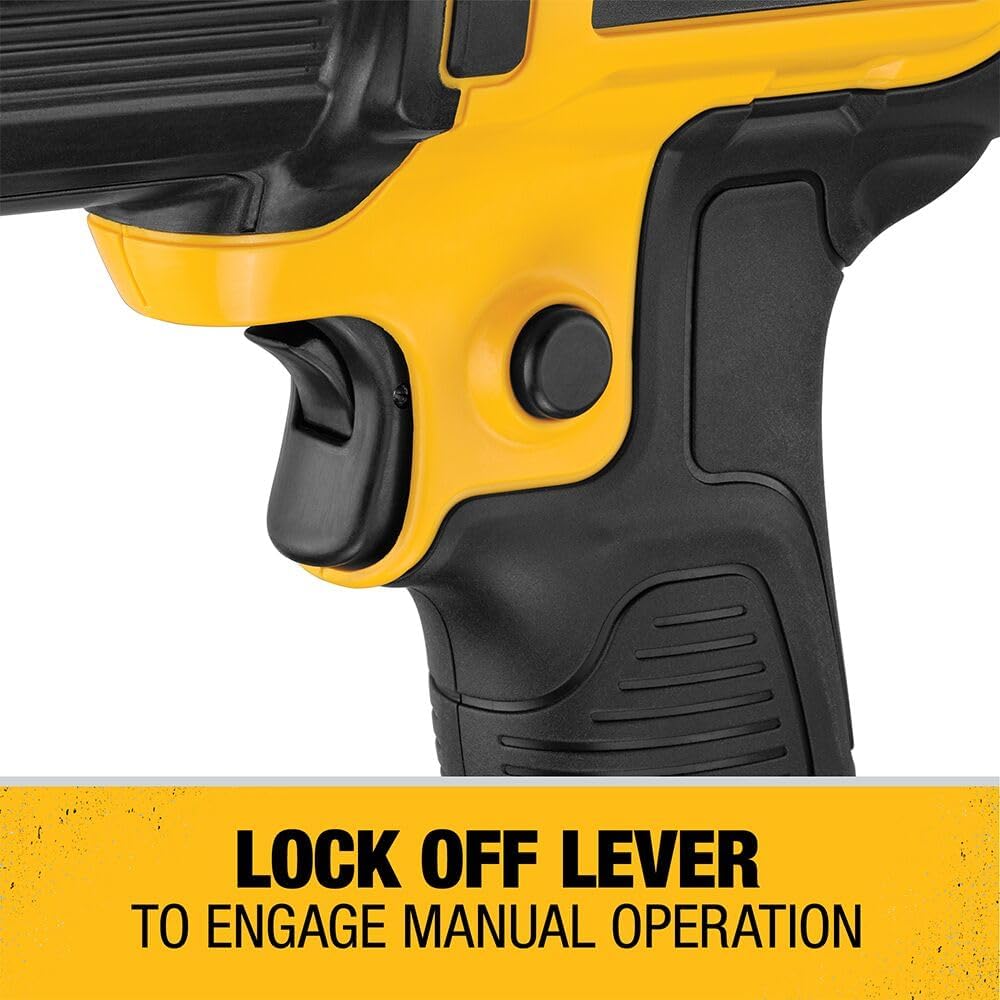 DEWALT 20V MAX Heat Gun, Cordless, Up to 990 Degrees, 42 Minutes of Run Time, LED Light, Heatgun with Flat and Hook Nozzle Attachments,Tool Only (DCE530B)