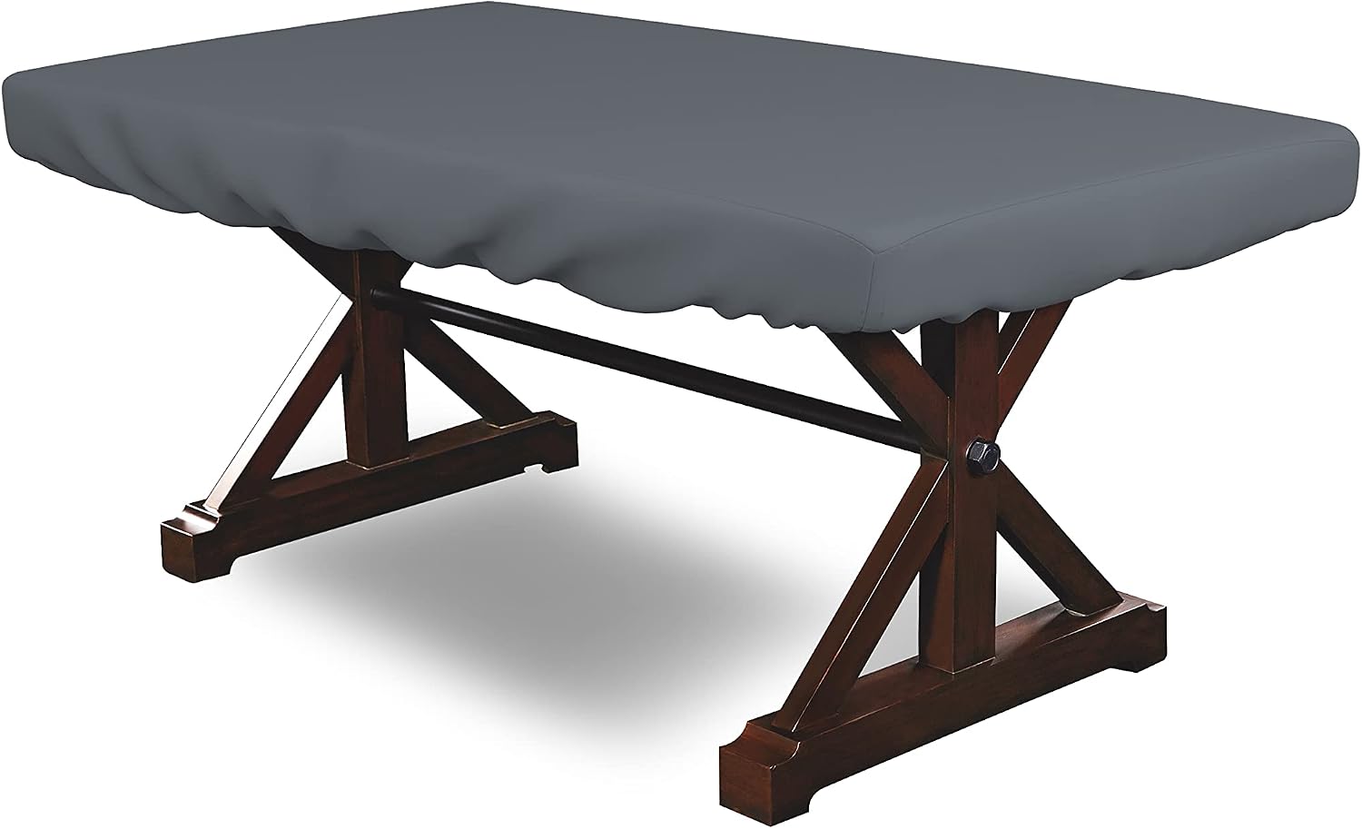 Covers & all Poker Table Cover 12 Oz Waterproof - 100% Weather Resistant Outdoor Game Table Cover with Elastic at 4 Sides (96' W x 44' D x 8' H Inches, Grey)