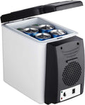 HELOU Portable Car Refrigerator, 6L Portable Home Refrigerator Mini Multi-Functional Food Drinks Warmer Cooler Fridge for Car Travel Beach Office,12V/24V/Household Voltage