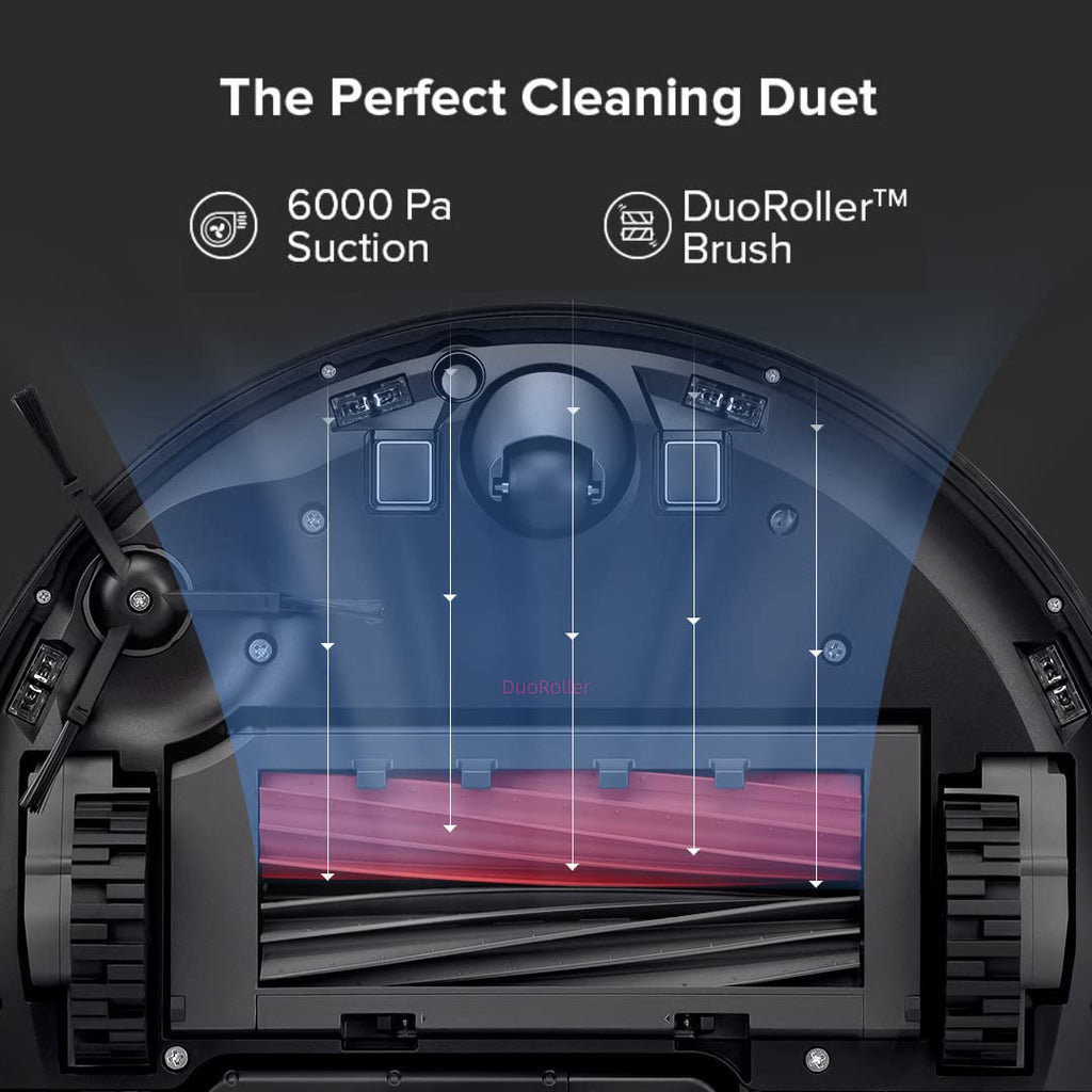 roborock S8+ Robot Vacuum, Sonic Mop with Self-Empty Dock, Stores up to 60-Days of Dust, Auto Lifting Mop, Ultrasonic Carpet Detection, 6000Pa Suction, White