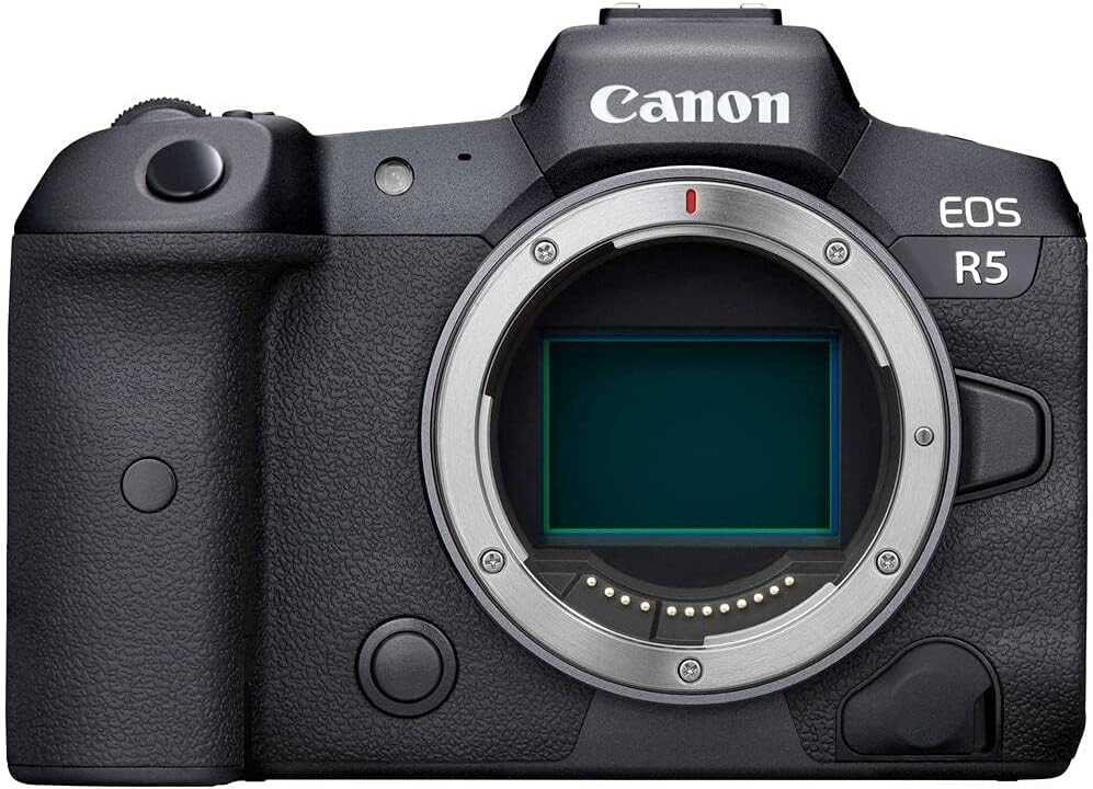 Canon EOS R5 Mirrorless Camera | 45MP Full Frame Sensor 8K Video | in-Body Image Stabilization and Dual Pixel AF for Hybrid Creators (4147C002) + Canon RF 100-500mm Lens + 64GB Card + Bag