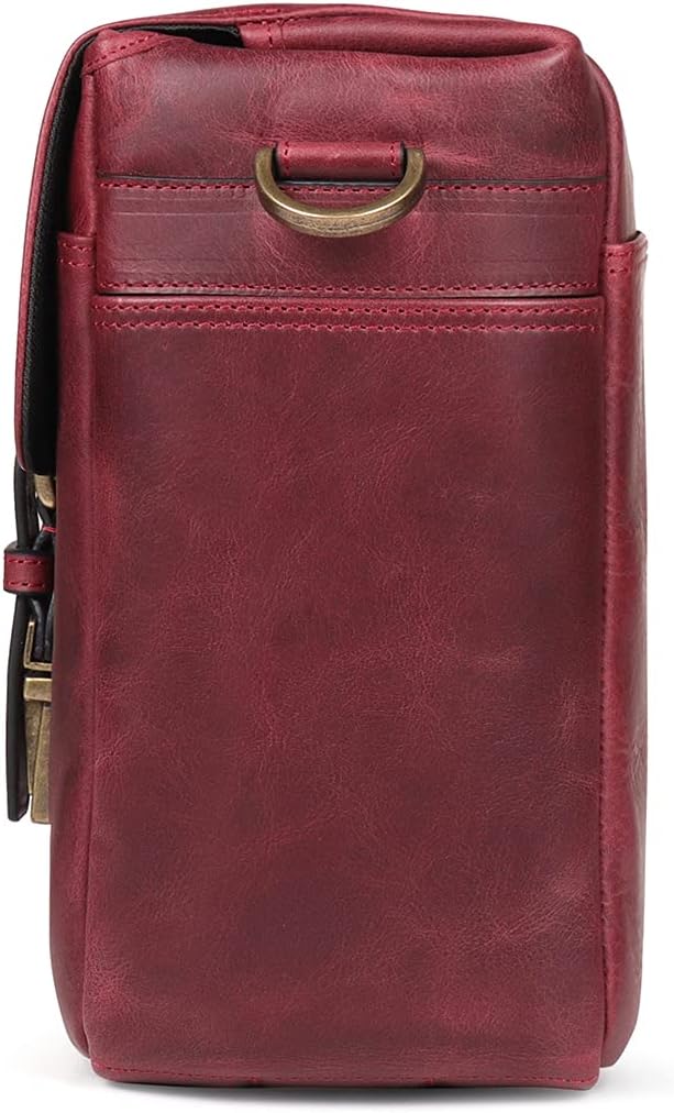 MegaGear Genuine Leather Camera Messenger Bag Mirrorless Portable electronic device cover