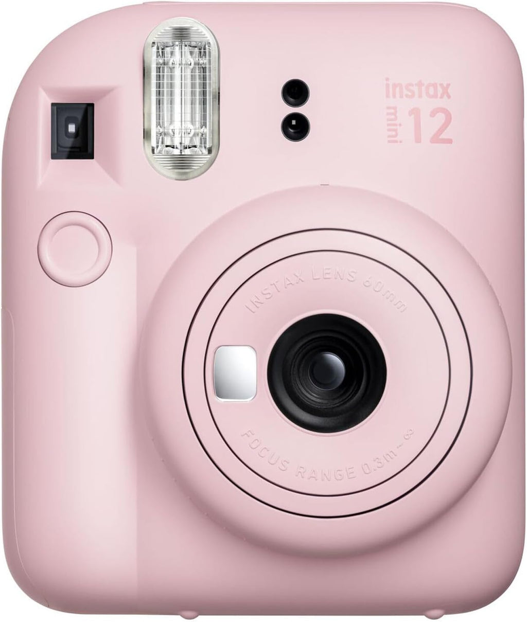 FUJIFILM INSTAX MINI 12 Film Camera Blossom Pink Bundle with Instant Film 60 Photo Sheets with Camera Case and Accessories Ideal Gift for Kids, Teenage Girl & Adults