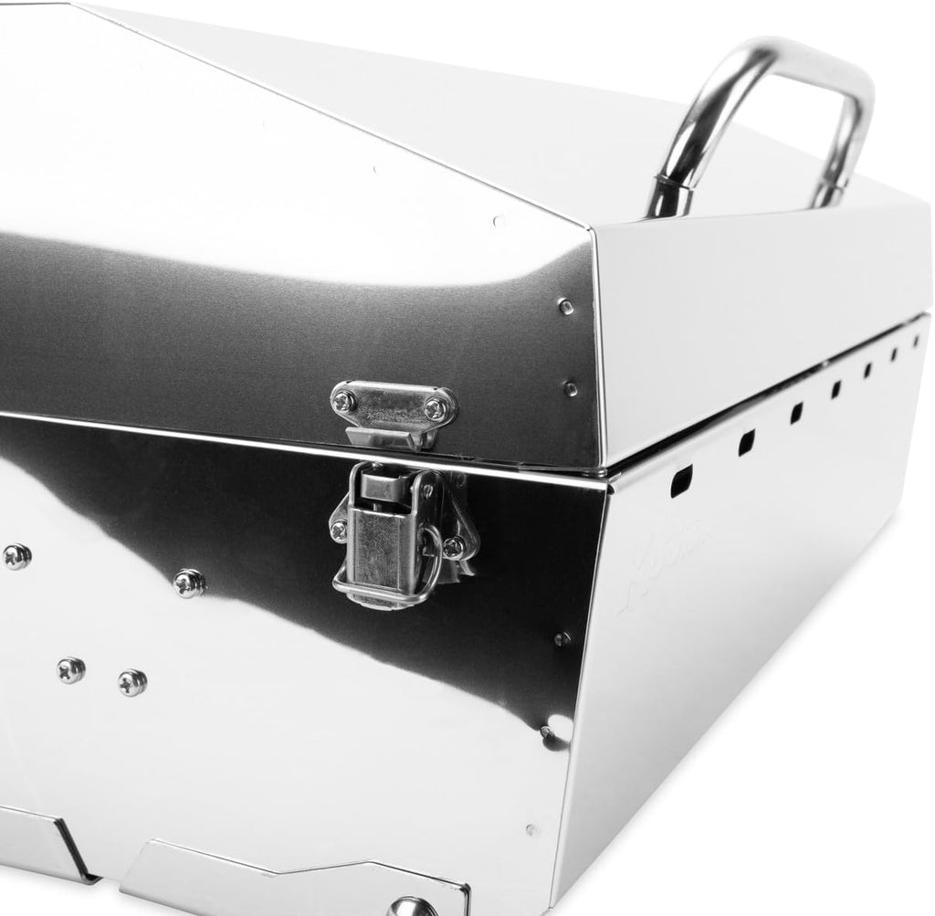 Kuuma Stow and Go Propane Tabletop and Mountable Grill - Stainless Steel Gas Grill with Foldable Legs | Great for Camping, Boating, Picnics, Barbeques & More |13,000 BTUs - (58130)