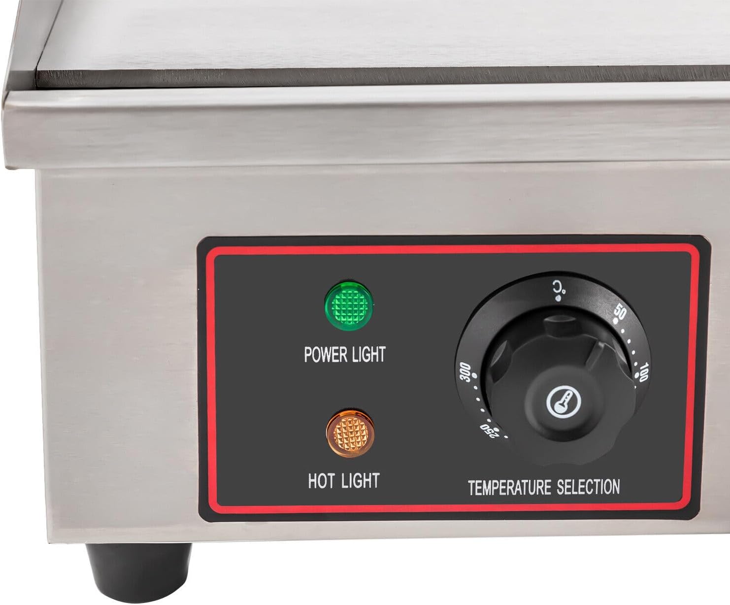 30' Commercial Electric Griddle, 110V 3000W Electric BBQ Countertop Griddle Flat Top Grill Hot Plate Adjustable Thermostatic Control Stainless Steel Restaurant Grill for Kitchen
