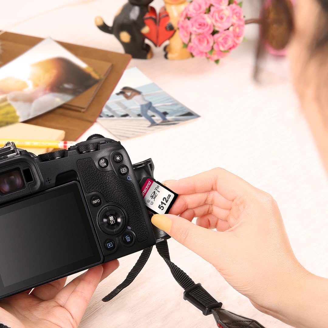 Transcend SDC300S 512GB SDXC SD Card, UHS-I U3 V30, 4K UHD & Full HD for DSLR Cameras/Digital Cameras/Trail Cameras/Camcorder, Up to 100MB/s, Class 10 High-Speed Memory Card