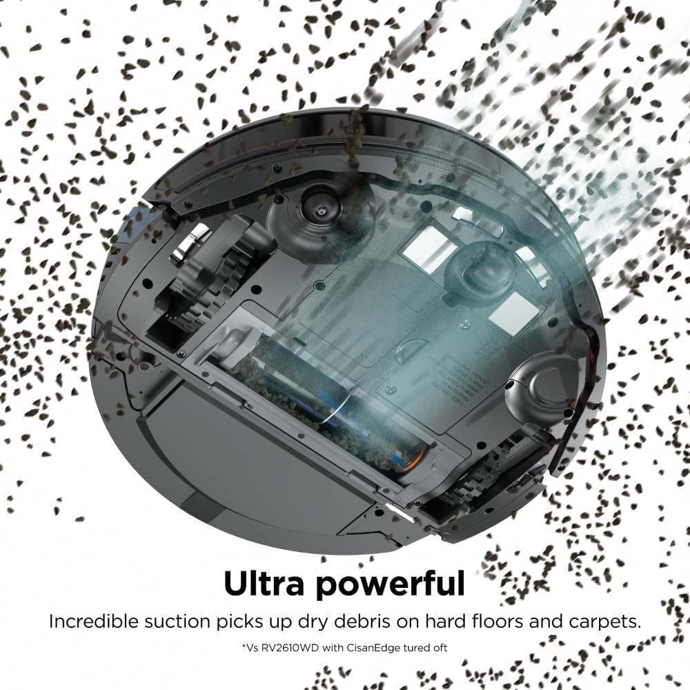 SHARK RV2620WD AI Ultra Robot Vacuum and Mop with Matrix Clean Navigation, CleanEdge Technology, Perfect for Pet Hair, Carpets, Hard Floors, Compatible with Alexa, Black/Mocha