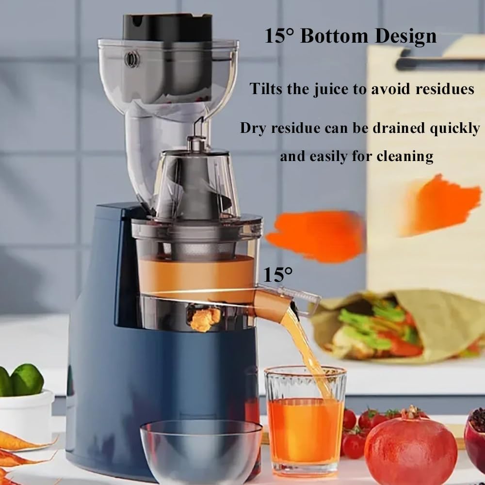 150w Centrifugal Juicer Large,Cold Press Juicer With 3.54 Inch Feed Chute,Plug-In Design,360° Self Feeding Professional Masticating Juicer,For Whole Fruit,Easy To Clean